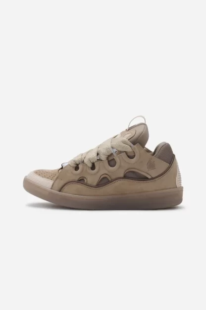 POF LUXURY FASHION WEARS - LEATHER CURB SNEAKERS