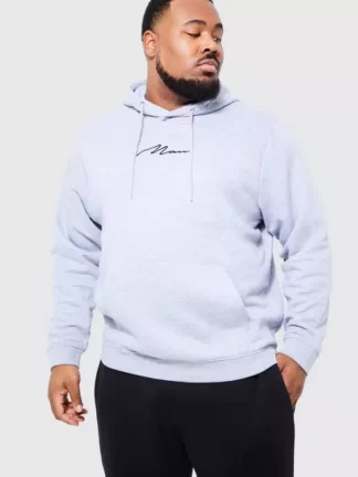 POF LUXURY FASHION WEARS - PLUS SIZE MAN SCRIPT HOODIE